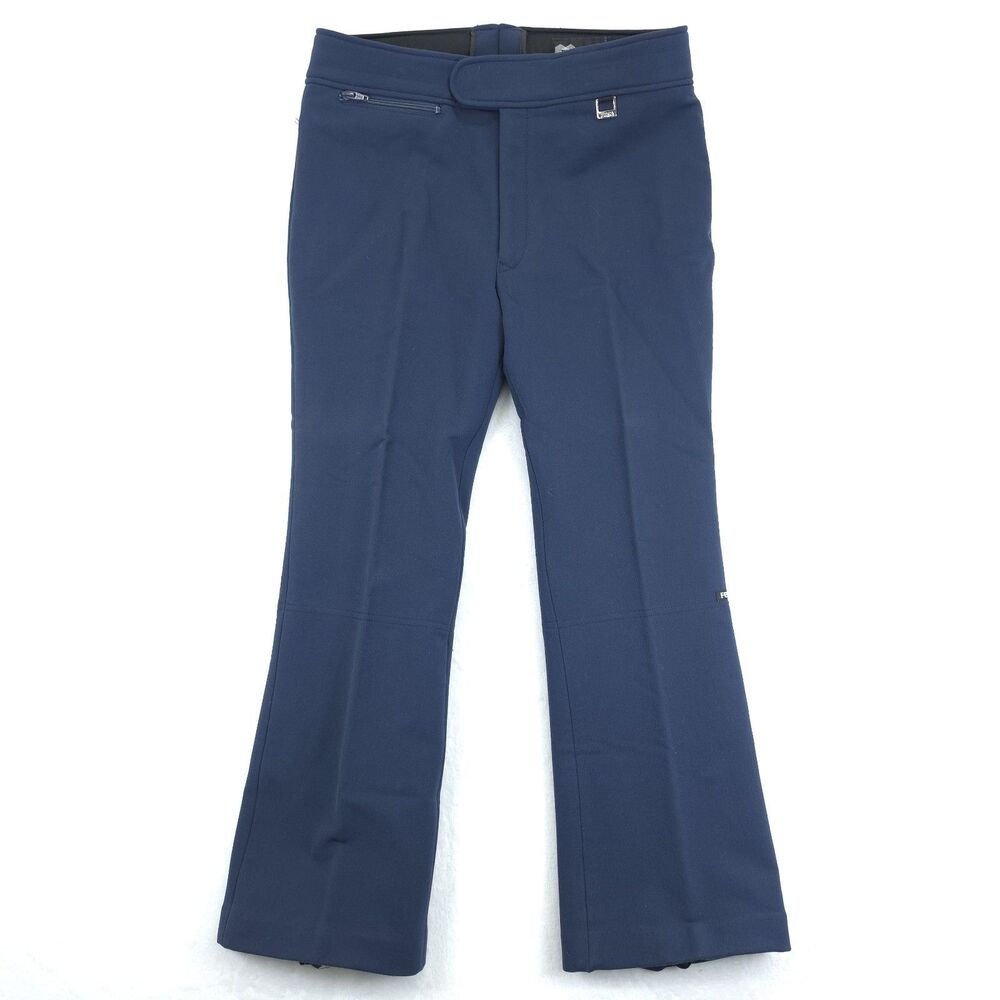 Fera Ski Pants Unisex Size 34R Blue Stretch 44% New Wool Snowboard Winter